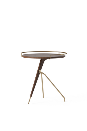   Solid Walnut Tripod Side Table | Oroa.com