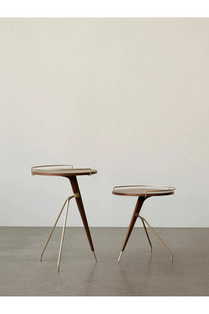   Solid Walnut Tripod Side Table | Oroa.com
