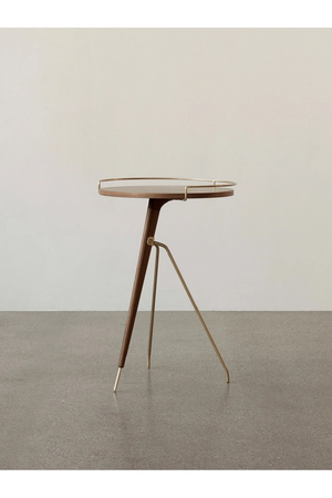   Solid Walnut Tripod Side Table | Oroa.com