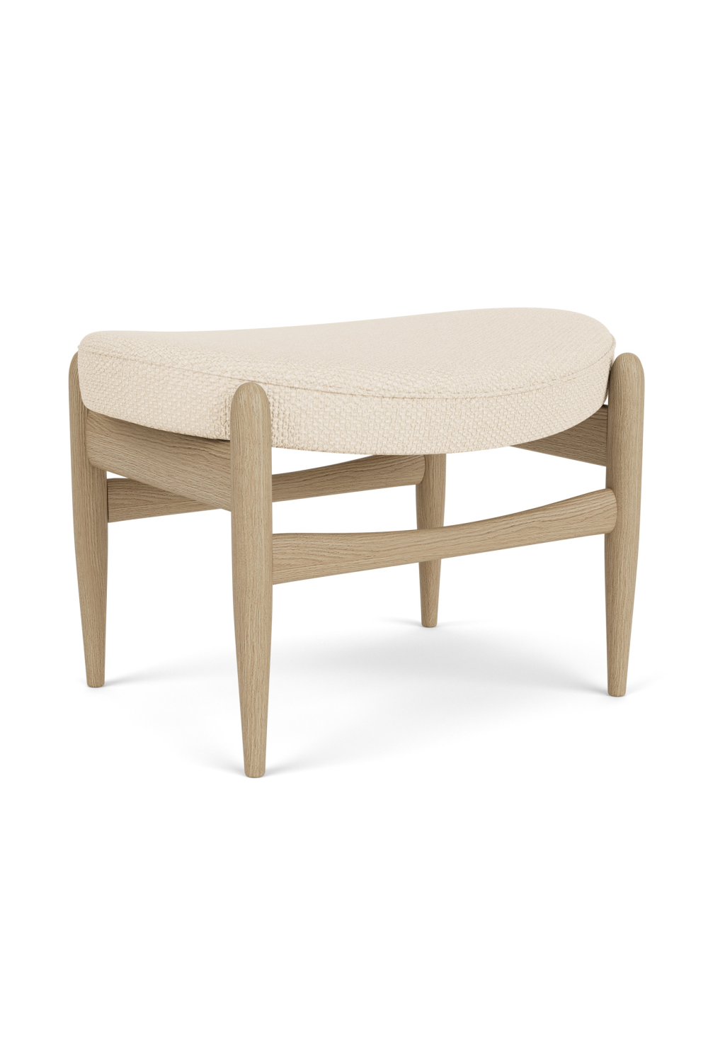   Wooden Base Padded Ottoman | Oroa.com