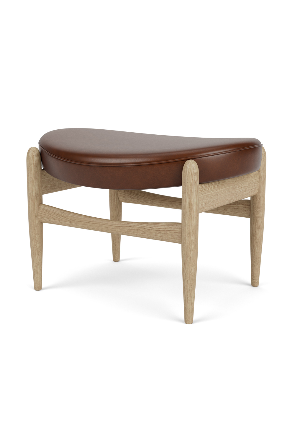   Wooden Base Padded Ottoman | Oroa.com