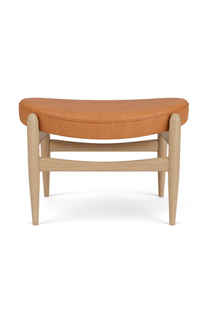   Wooden Base Padded Ottoman | Oroa.com