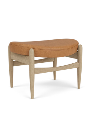   Wooden Base Padded Ottoman | Oroa.com