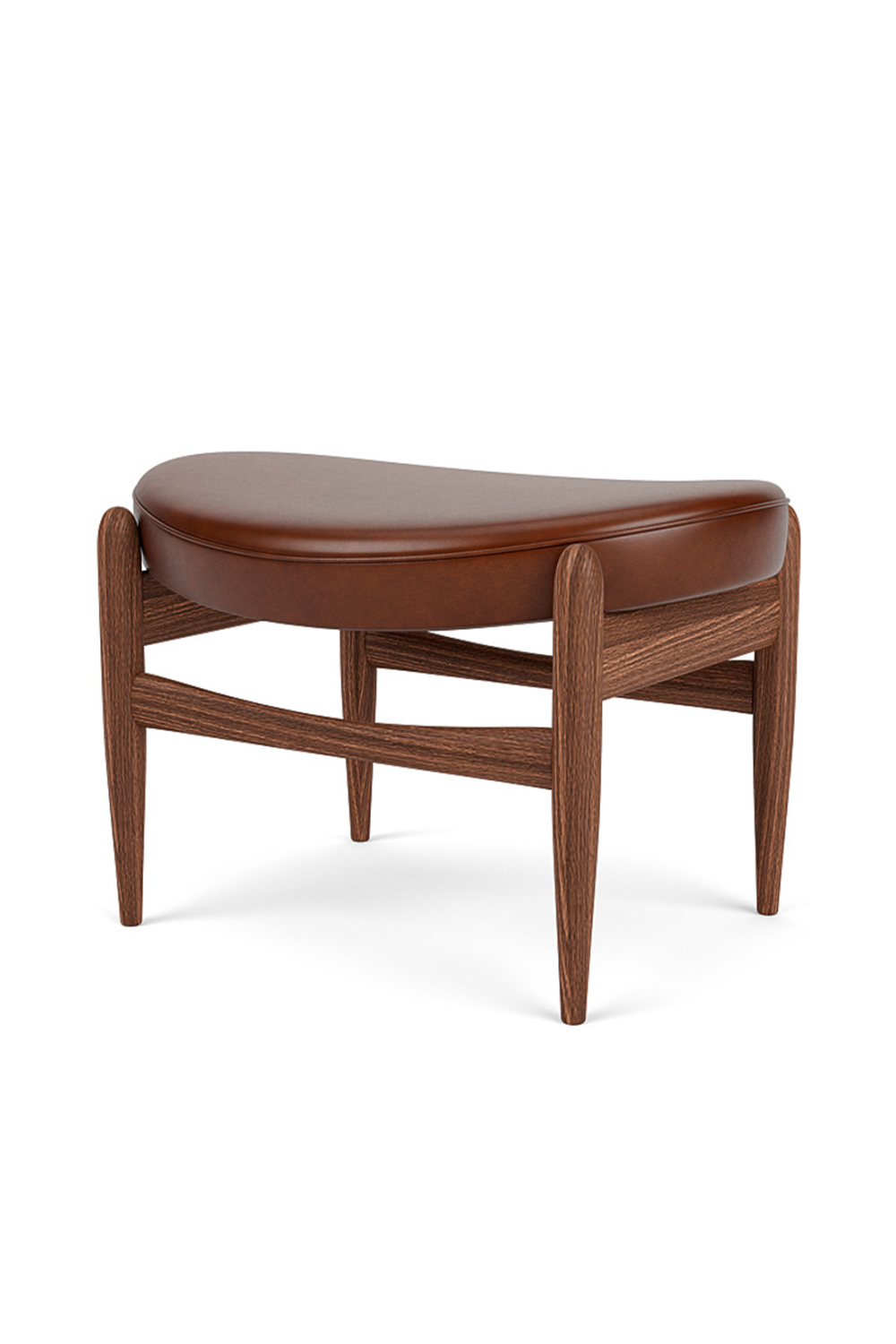   Wooden Base Padded Ottoman | Oroa.com