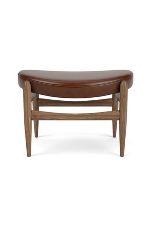   Wooden Base Padded Ottoman | Oroa.com