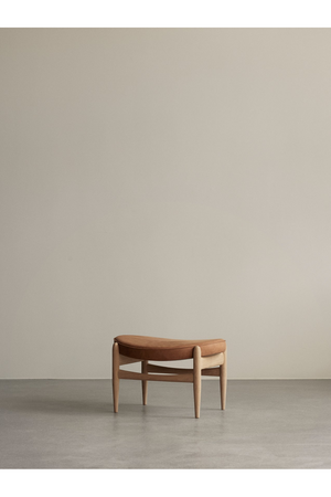   Wooden Base Padded Ottoman | Oroa.com