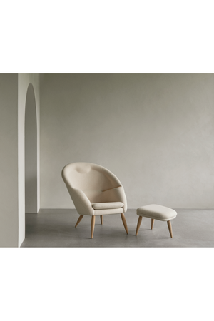   Wooden Leg Ottoman | Oroa.com