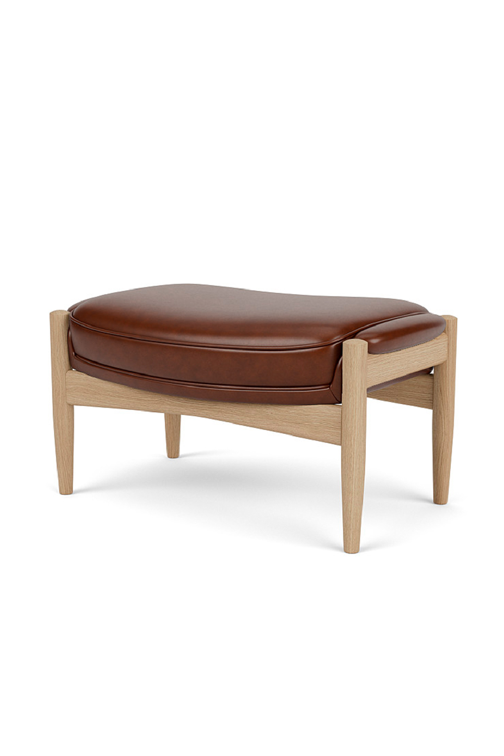   Wooden Leg Padded Ottoman | Oroa.com