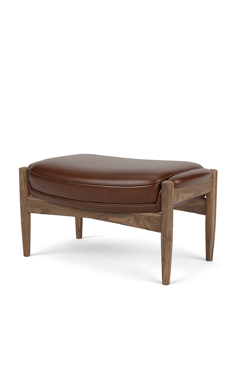   Wooden Leg Padded Ottoman | Oroa.com