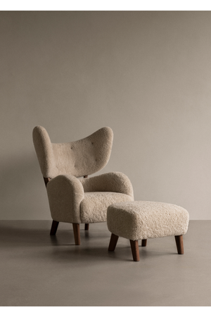   Wooden Leg Upholstered Ottoman | Oroa.com