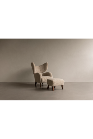   Wooden Leg Upholstered Ottoman | Oroa.com