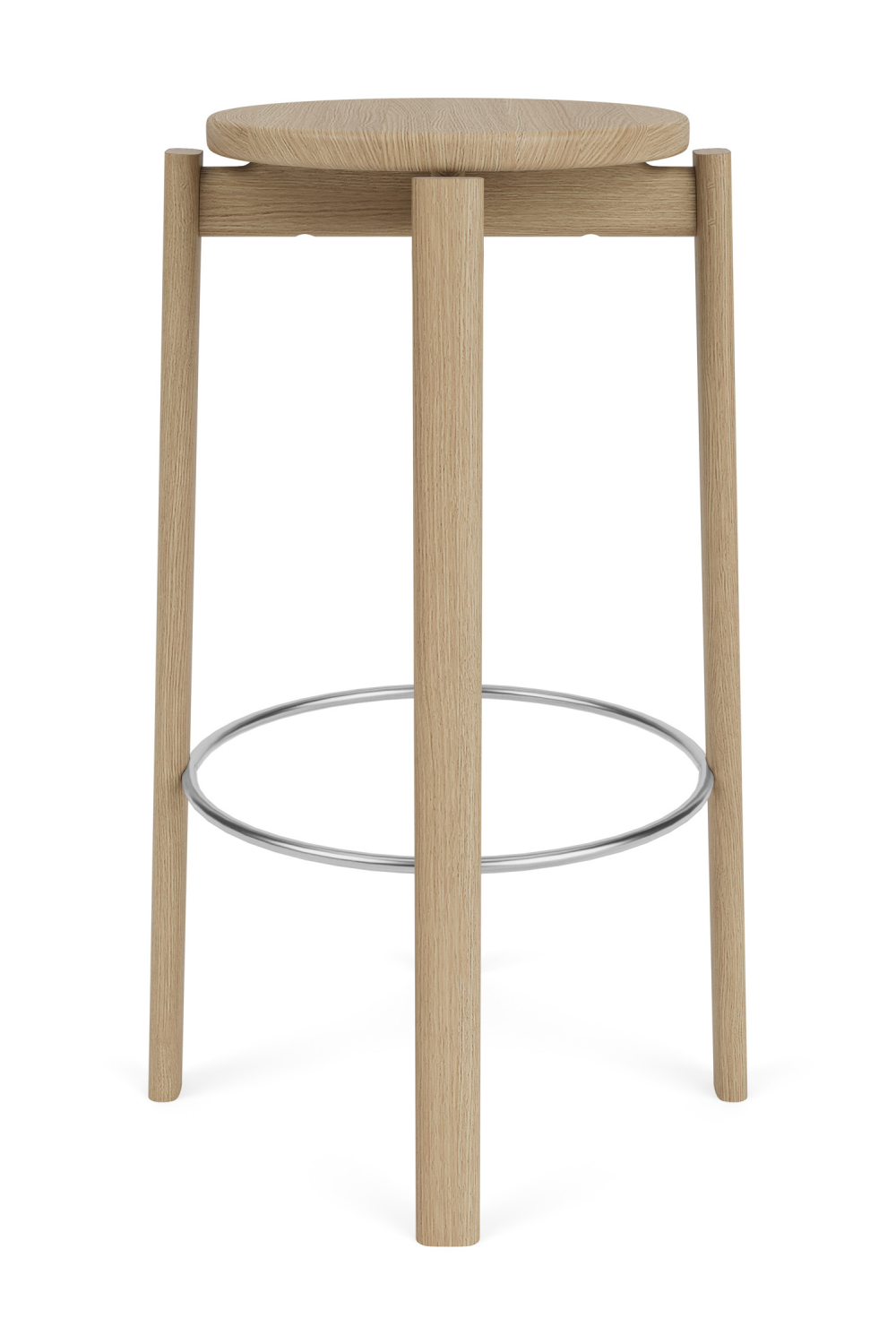  Round Wooden Bar Stool | Oroa.com