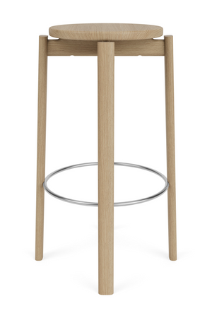   Round Wooden Bar Stool | Oroa.com