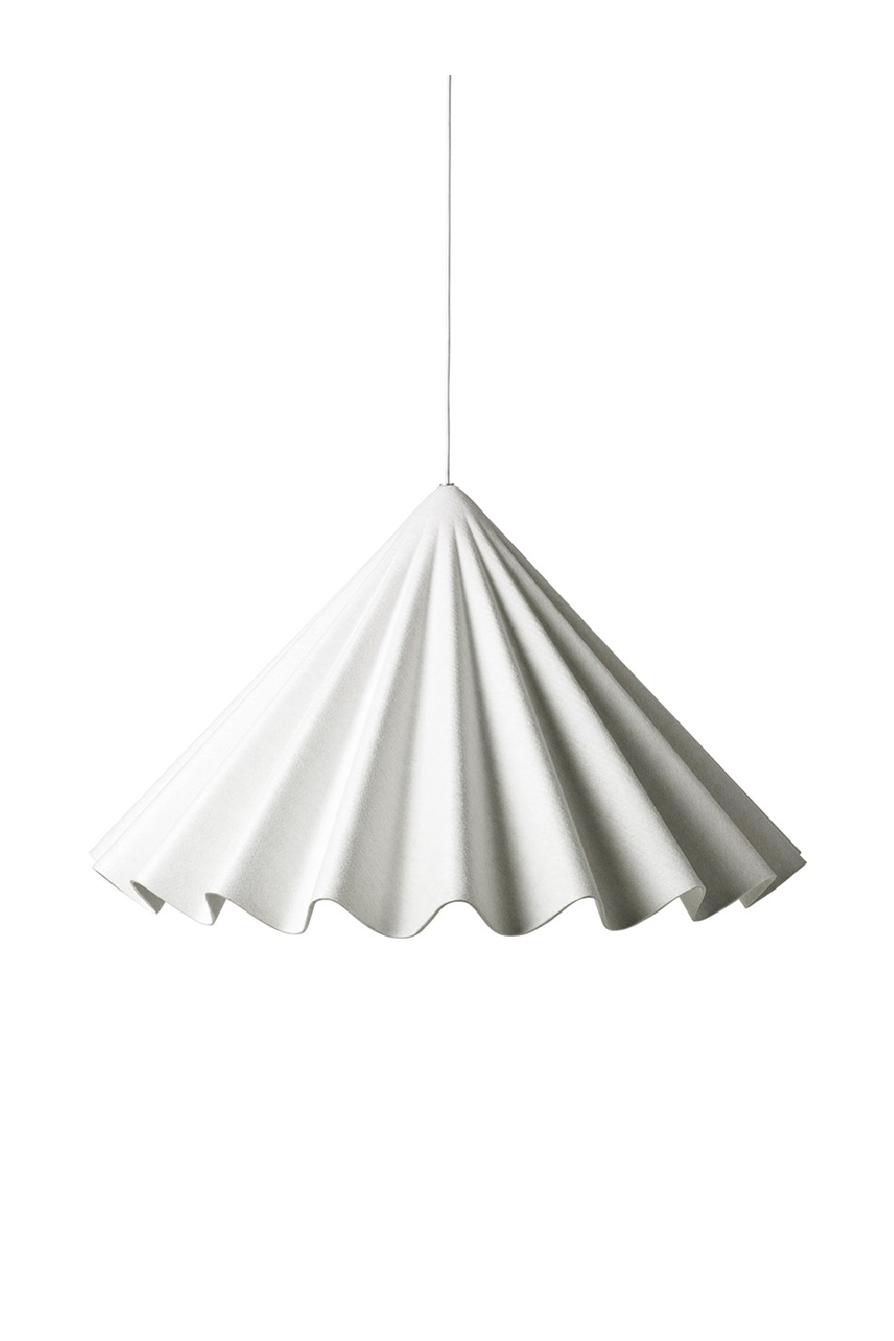   White Wavy Conical Pendant Lamp | Oroa.com