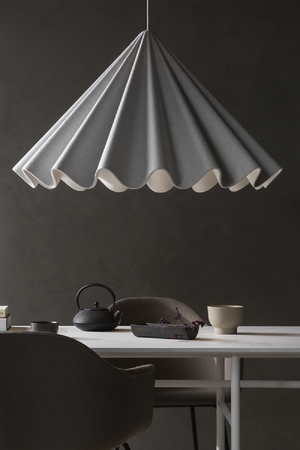   White Wavy Conical Pendant Lamp | Oroa.com