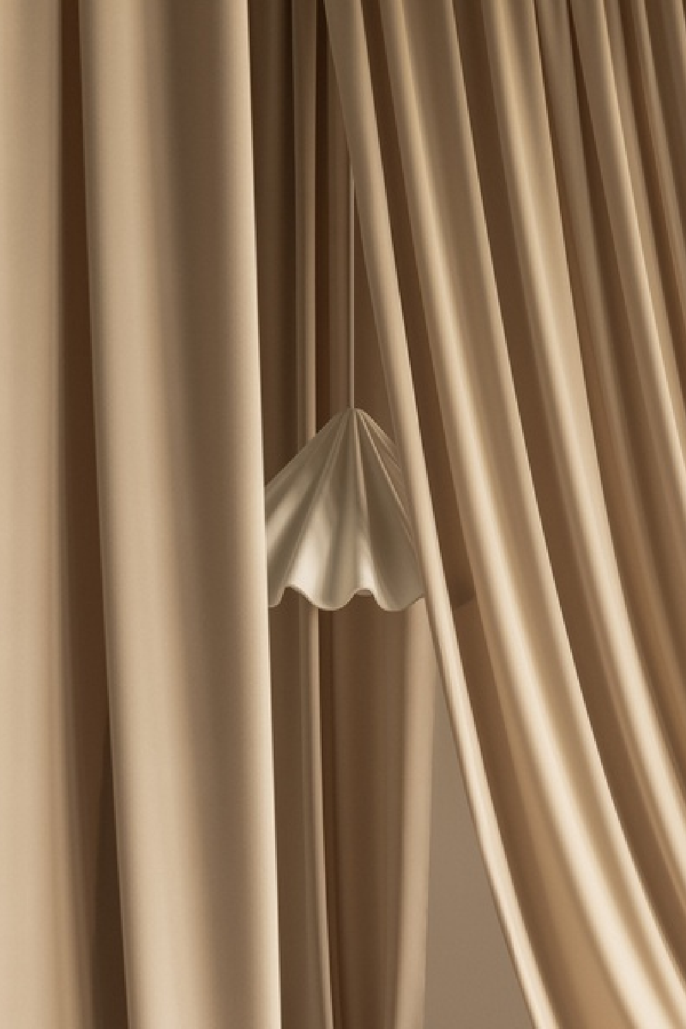   White Wavy Conical Pendant Lamp | Oroa.com