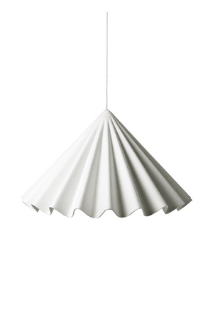   White Wavy Conical Pendant Lamp | Oroa.com