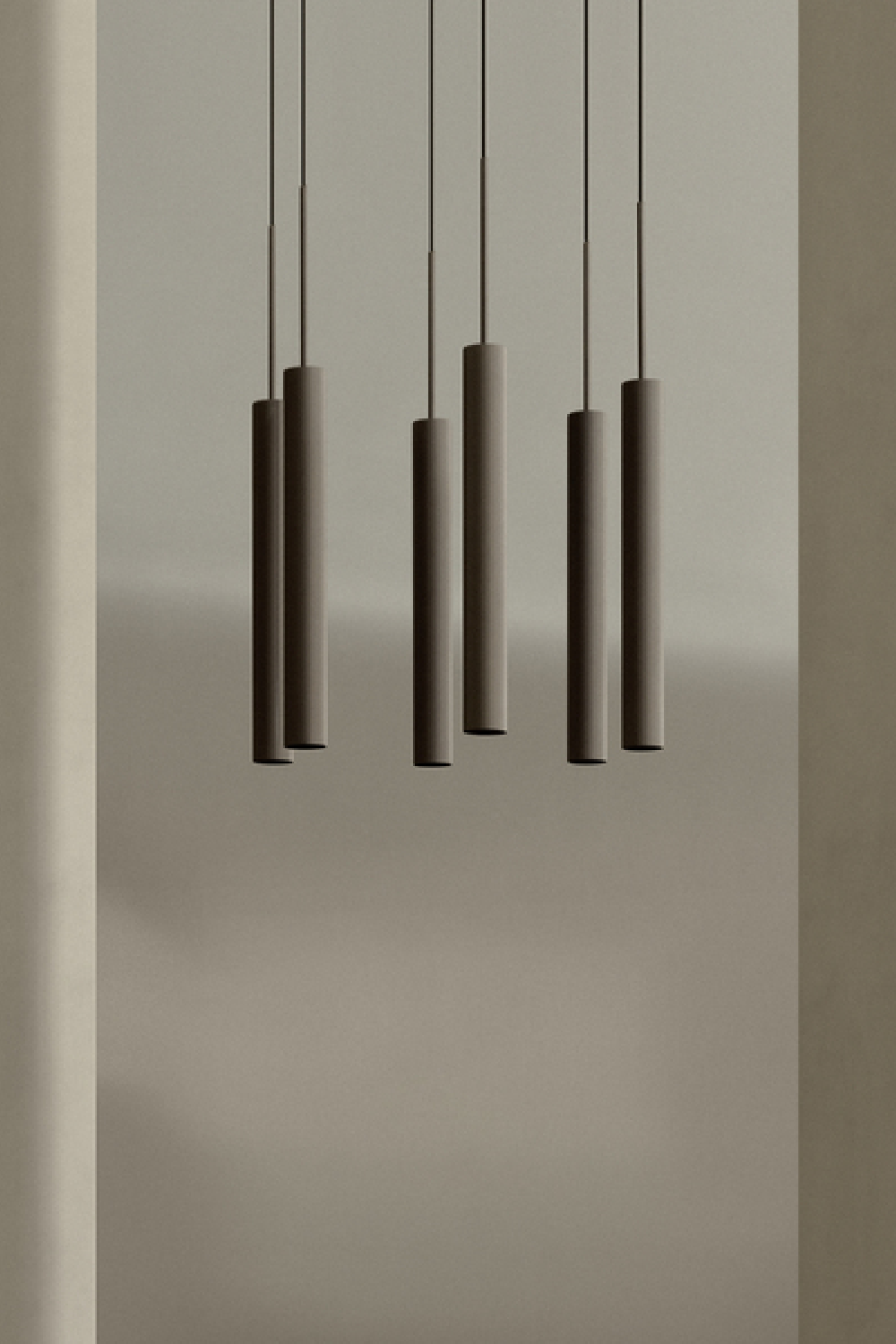   Bronzed Tube Rail Pendant Lamp | Oroa.com