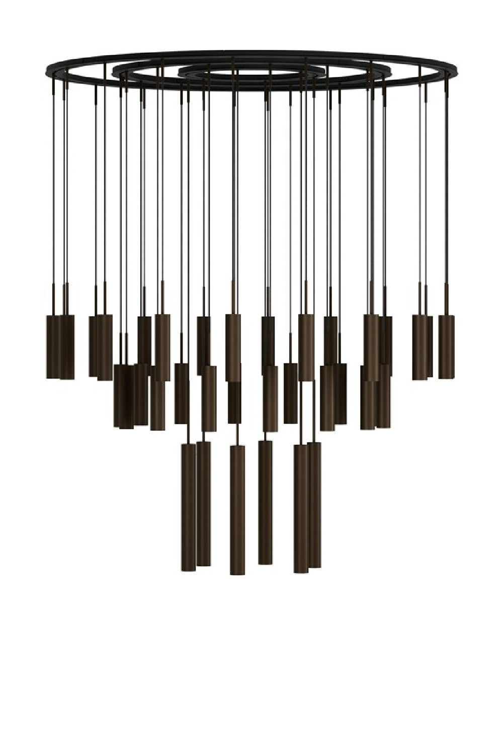   Bronzed Tube Chandelier | Oroa.com