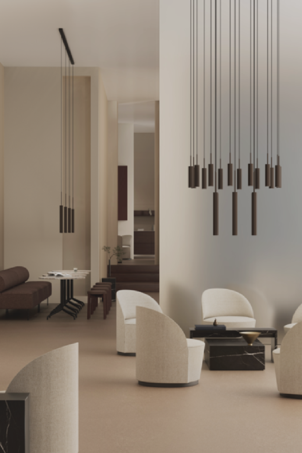   Bronzed Tube Chandelier | Oroa.com