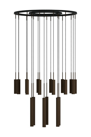   Bronzed Tube Chandelier | Oroa.com
