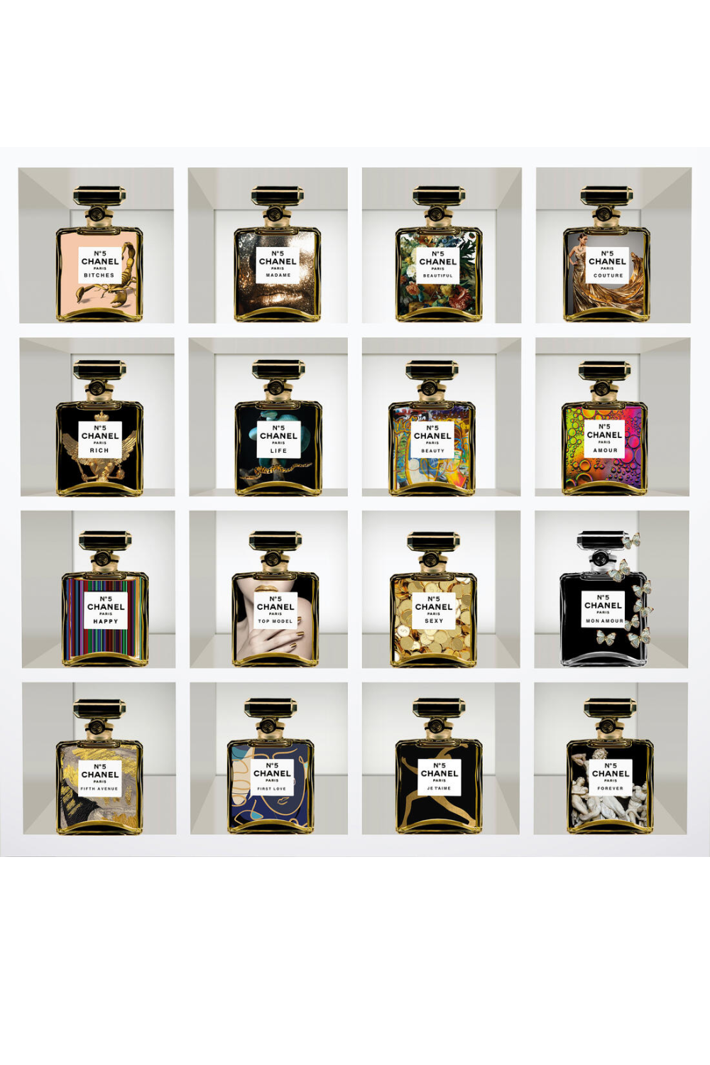   Modern European furniture - Perfume Bottles Plexiglass Artwork - www.oroa.com | Oroa.com