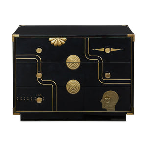   Gold Accent 3-Drawer Chest | Oroa.com