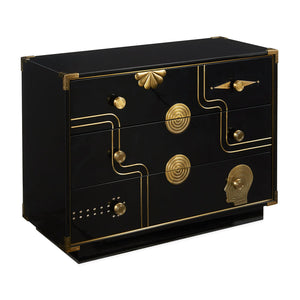  Gold Accent 3-Drawer Chest | Oroa.com