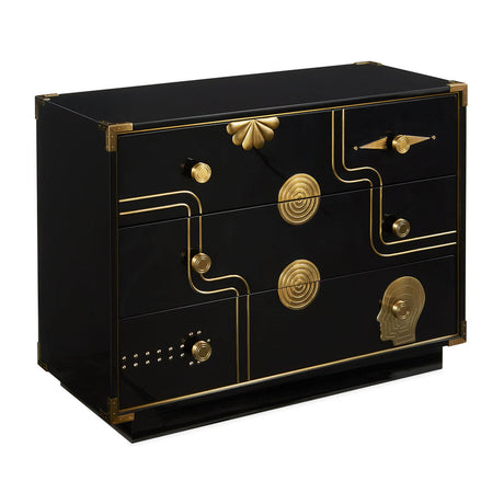   Gold Accent 3-Drawer Chest | Oroa.com