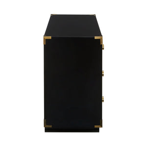   Gold Accent 3-Drawer Chest | Oroa.com