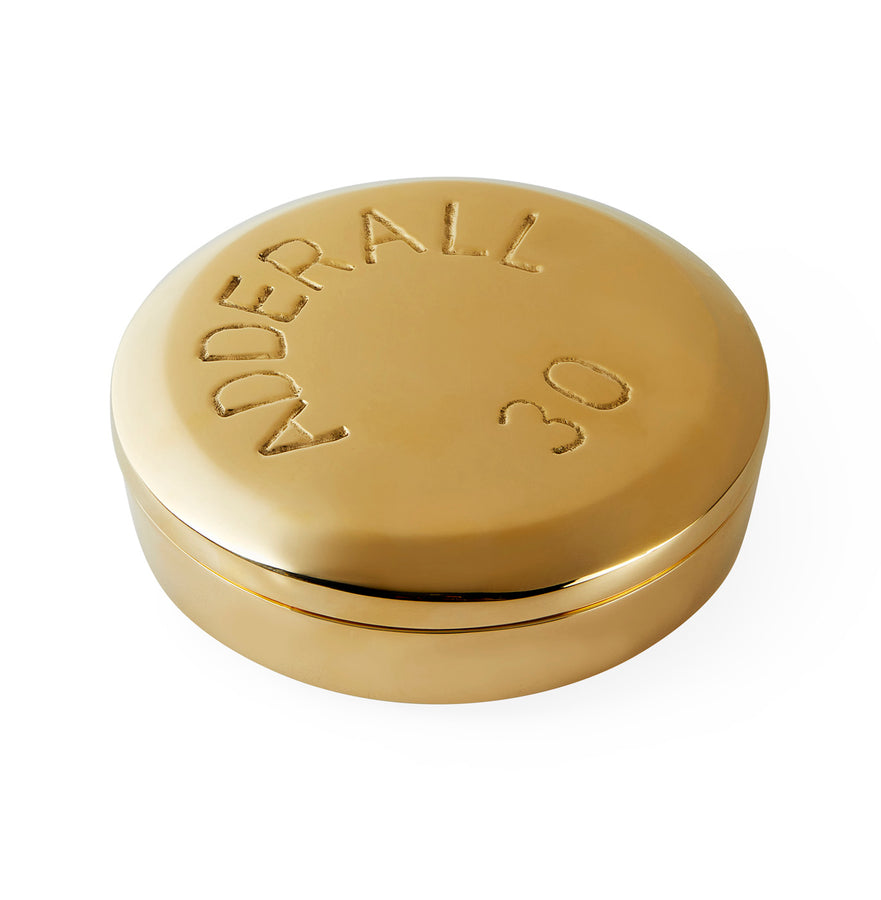   Solid Brass Round Pill Box | Oroa.com