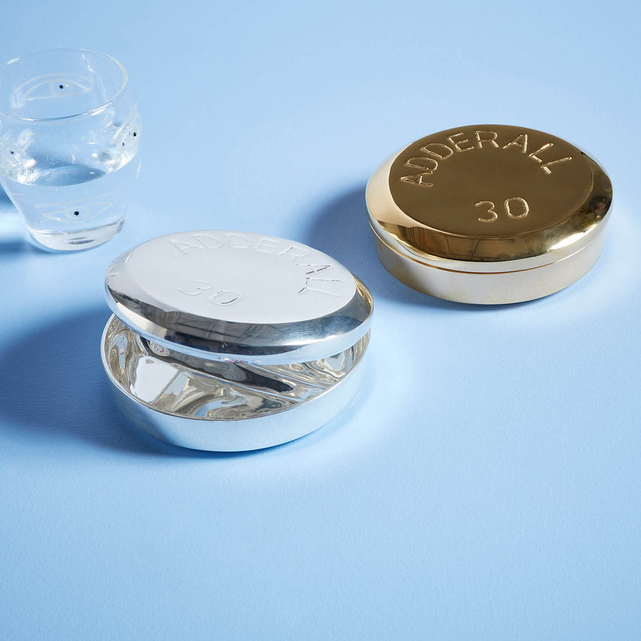   Solid Brass Round Pill Box | Oroa.com