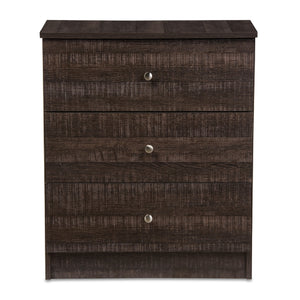   Modern European furniture - Brown Wooden 3-Drawer Chest - www.oroa.com | Oroa.com