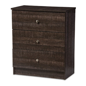   Modern European furniture - Brown Wooden 3-Drawer Chest - www.oroa.com | Oroa.com