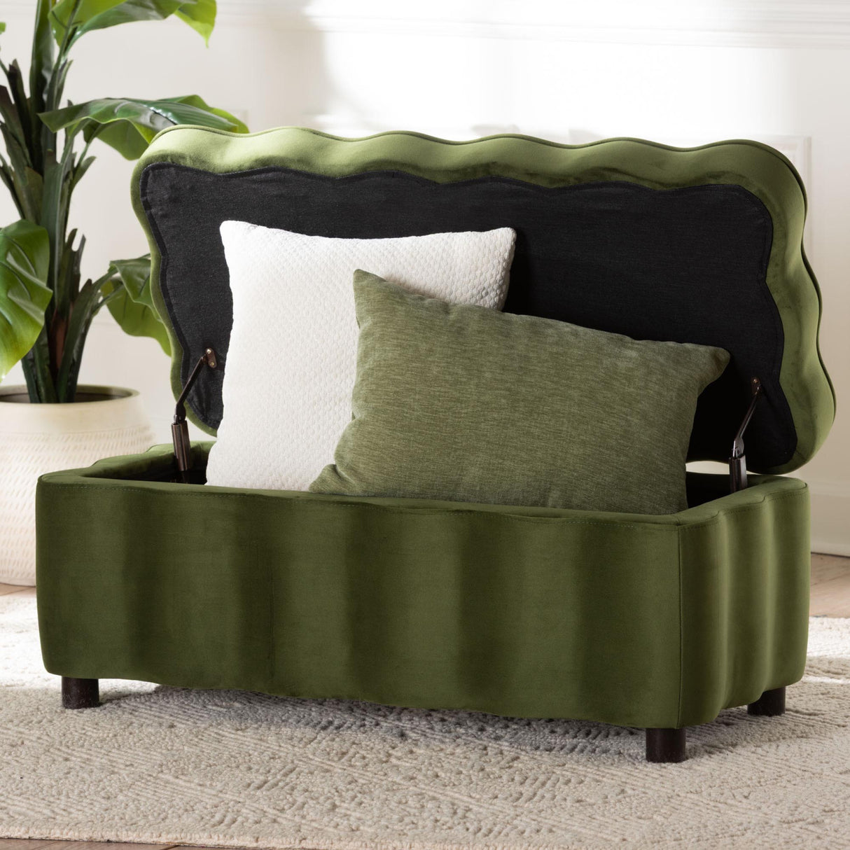   Modern European furniture - Velvet Storage Bench - www.oroa.com | Oroa.com