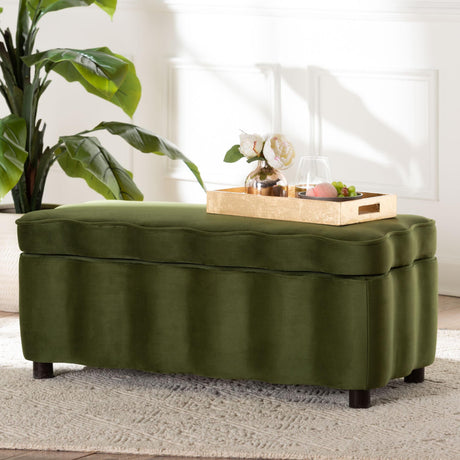   Modern European furniture - Velvet Storage Bench - www.oroa.com | Oroa.com