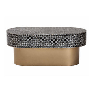   Modern European furniture - Capiz Shell Oval Coffee Table - www.oroa.com | Oroa.com