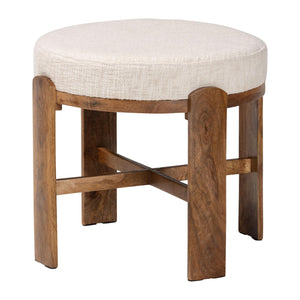   Modern European furniture - Round Fabric Cushioned Ottoman - www.oroa.com | Oroa.com