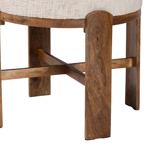   Modern European furniture - Round Fabric Cushioned Ottoman - www.oroa.com | Oroa.com