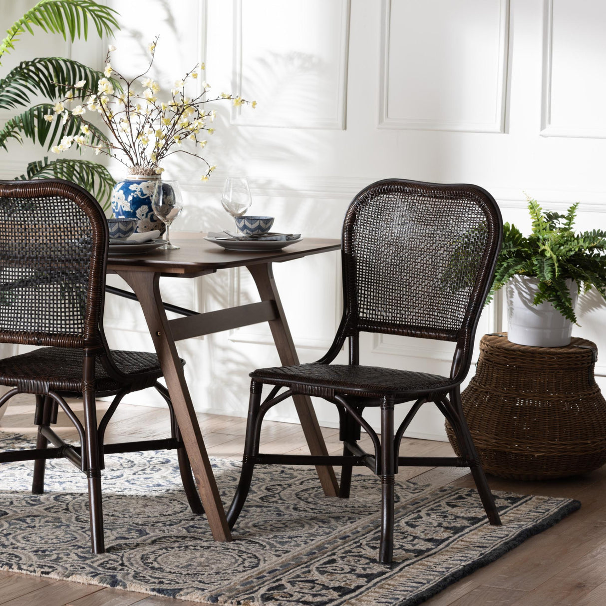   Modern European furniture - Latticed Back Rattan Dining Chair - www.oroa.com | Oroa.com