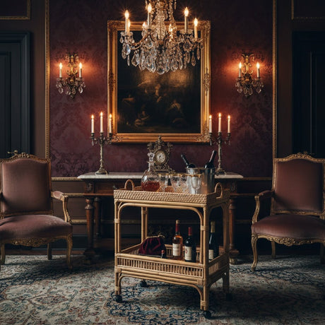   Modern European furniture - Woven Rattan Wine Cart - www.oroa.com | Oroa.com