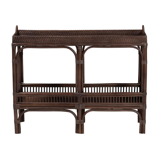 Modern European furniture - Woven Rattan Console Table - www.oroa.com