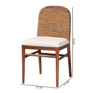   Modern European furniture - Acacia Wood Seagrass Dining Chairs (2) - www.oroa.com | Oroa.com