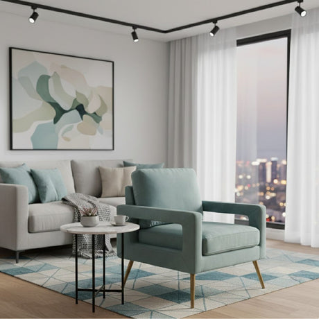   Modern European furniture - Velvet Open Armed Accent Chair - www.oroa.com | Oroa.com