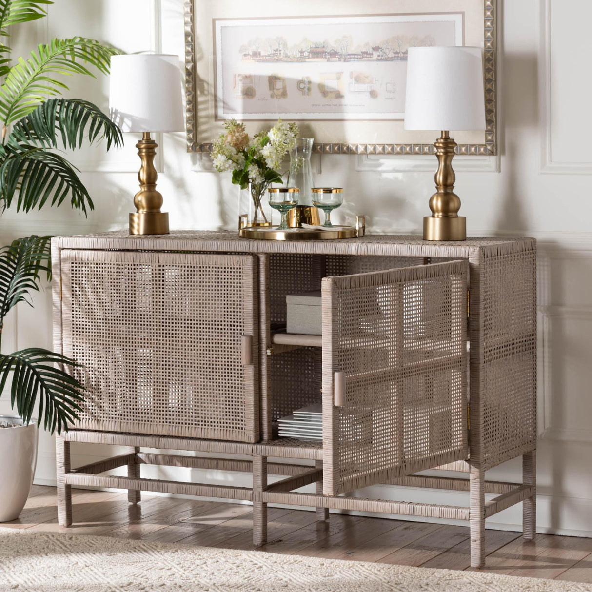   Modern European furniture - French Gray 2-Door Cabinet - www.oroa.com | Oroa.com