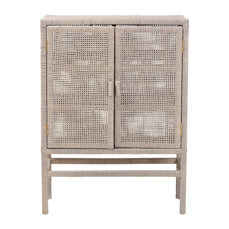   Modern European furniture - Gray Rattan 2-Door Cabinet - www.oroa.com | Oroa.com