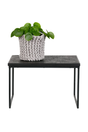  Black Wooden Square Side Table | Oroa.com