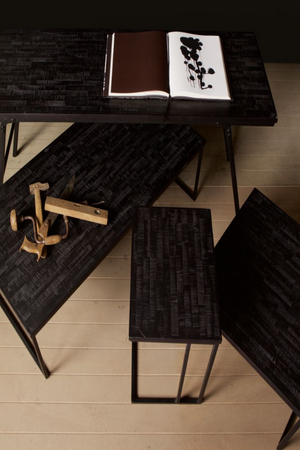   Black Wooden Square Side Table | Oroa.com