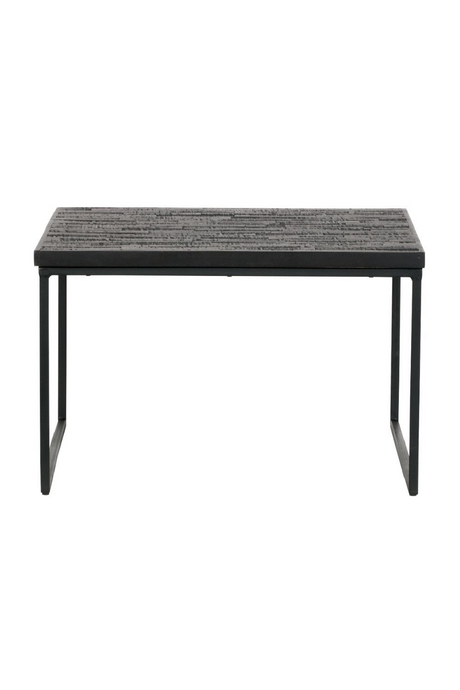   Black Wooden Square Side Table | Oroa.com