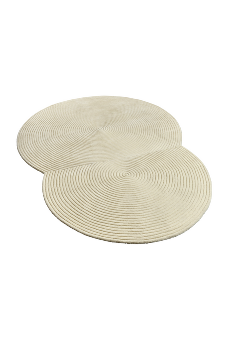   Rounded Textured Wool Rug | Oroa.com